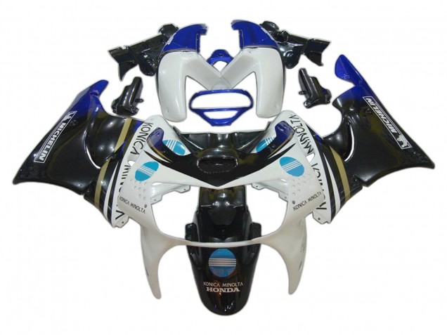 Carenados Moto Honda CBR900RR 919 1998-1999 - Blanco Azul Negro Brillante Konica Minolta Fábrica