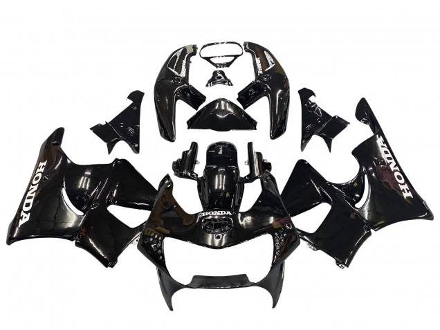 Carenados Moto Honda CBR900RR 919 1998-1999 - Negro Brillante Blanco Calcomanías Fábrica
