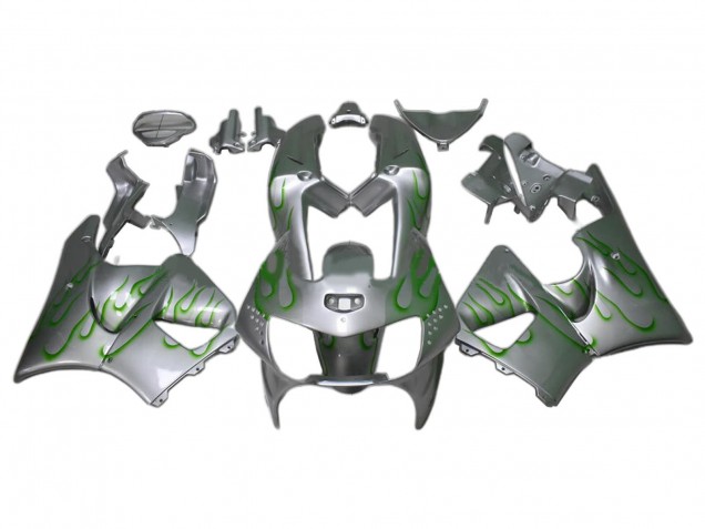 Carenados Moto Honda CBR900RR 919 1998-1999 - Plata Verde Llama Fábrica