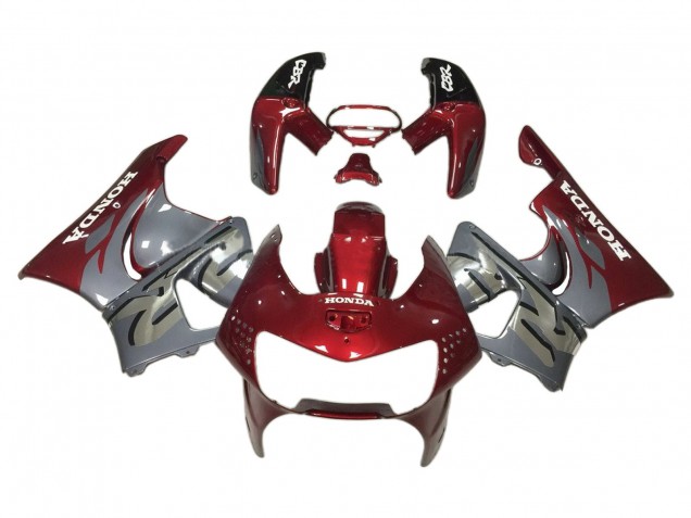 Carenados Moto Honda CBR900RR 919 1998-1999 - Rojo Oscuro Gris Fábrica