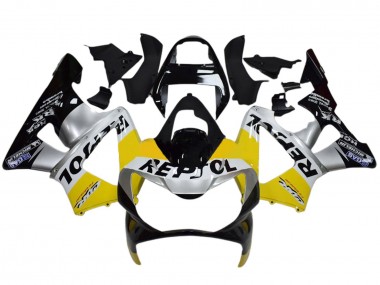 Carenados Moto Honda CBR900RR 929 2000-2001 - Amarillo Plata Negro Brillante Repsol Fábrica