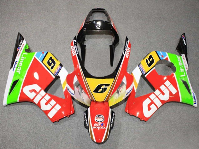 Carenados Moto Honda CBR900RR 954 2002-2003 - Blanco Rojo Amarillo Azul Verde Negro Elf Givi 6 Fábrica