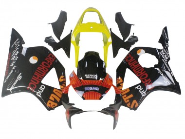 Carenados Moto Honda CBR900RR 954 2002-2003 - Amarillo Rojo Negro Brillante Repsol Rossi Fábrica