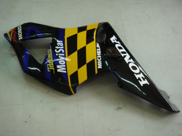 Carenados Moto Honda CBR900RR 954 2002-2003 - Azul Amarillo Negro Brillante Telefonica MoviStar Castrol Fábrica