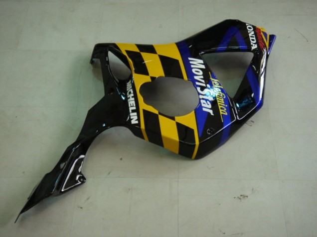 Carenados Moto Honda CBR900RR 954 2002-2003 - Azul Amarillo Negro Brillante Telefonica MoviStar Castrol Fábrica