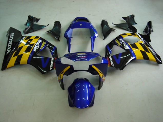 Carenados Moto Honda CBR900RR 954 2002-2003 - Azul Amarillo Negro Brillante Telefonica MoviStar Castrol Fábrica