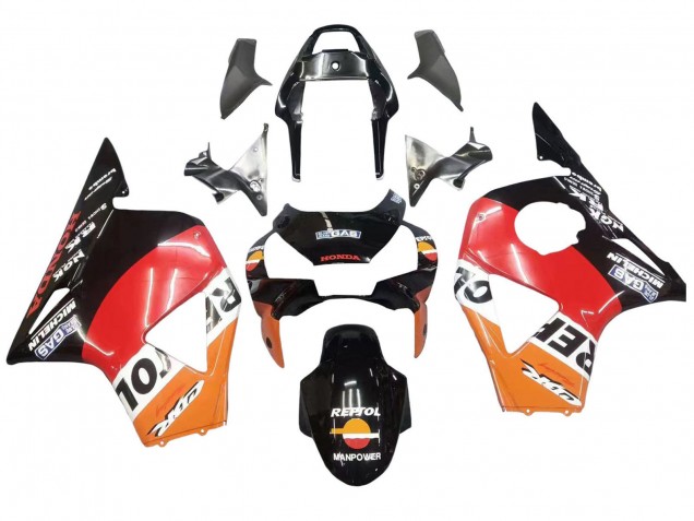 Kits Carenado Moto Honda CBR900RR 954 2002-2003 - Naranja Blanco Rojo Negro Brillante Repsol Fábrica