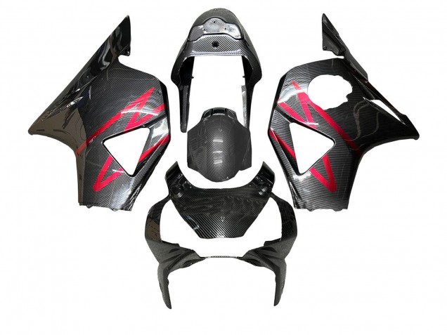 Carenados Moto Honda CBR900RR 954 2002-2003 - Negro FibraCarbono Rojo Raya Fábrica
