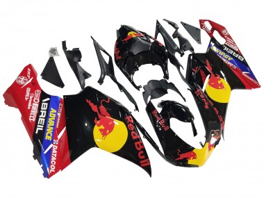 Carenados Moto Ducati 848/1098/1198 2007-2014 - Negro Brillante Amarillo Azul Rojo Bull Fábrica