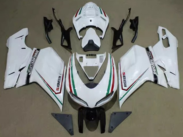 Carenados Moto Ducati 1198 2007-2014 - Blanco Rojo Verde Negro Corse Fábrica