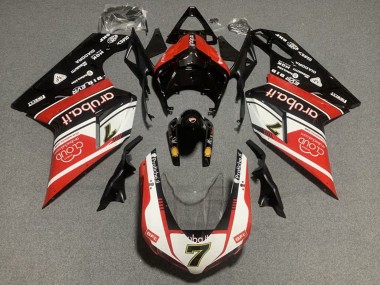 Kits Carenado Moto Ducati 848/1098/1198 2007-2014 - Blanco Rojo Negro Brillante Fábrica