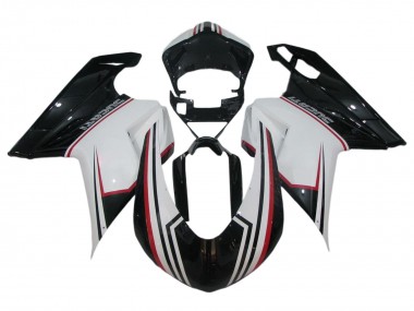 Carenado Moto Ducati 848/1098/1198 2007-2014 - Blanco Rojo Negro Brillante Fábrica