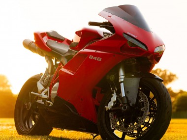 Carenados Moto Ducati 848 2007-2014 - Rojo Negro Brillante Fábrica
