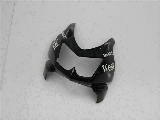 Carenados Moto Kawasaki EX250 2008-2012 - Negro Brillante Blanco West Fábrica