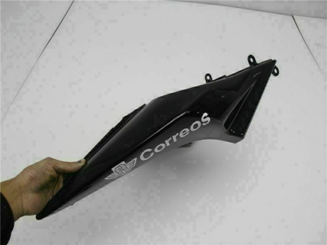 Carenados Moto Kawasaki EX250 2008-2012 - Negro Brillante Blanco West Fábrica