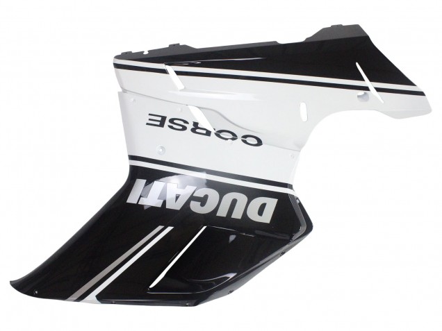 Carenados Moto Ducati 848/1098/1198 2007-2014 - Blanco Negro Brillante Corse Fábrica