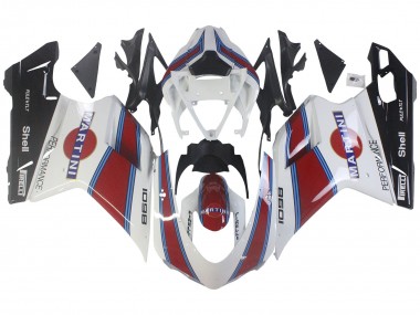 Carenados Moto Ducati 1098 2007-2014 - Blanco Rojo Azul Negro Brillante Martini Fábrica