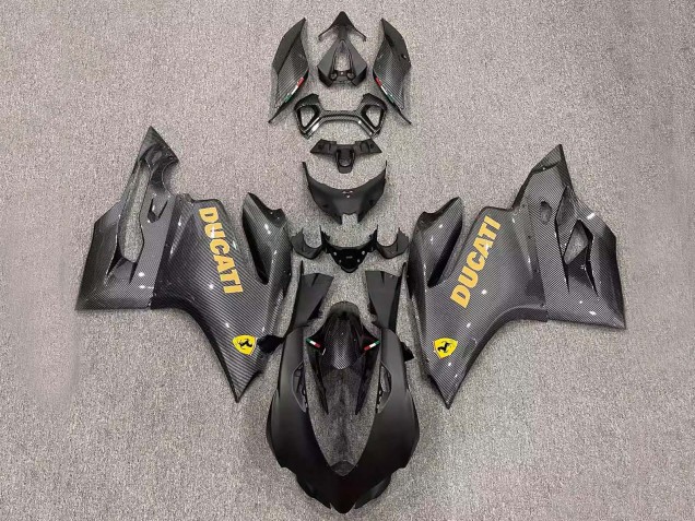 Carenados Moto Ducati Panigale 899/1199 2011-2014 - Negro FibraCarbono Estilo Fábrica
