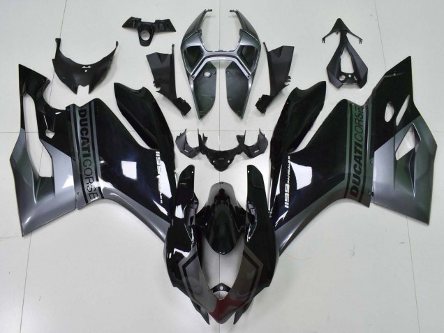 Carenados Moto Ducati Panigale 1199 2011-2014 - Gris Negro Brillante Fábrica