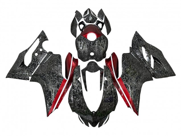 Carenados Moto Ducati Panigale 899/1199 2011-2014 - Negro Falsificado FibraCarbono Estilo Rojo Fábrica