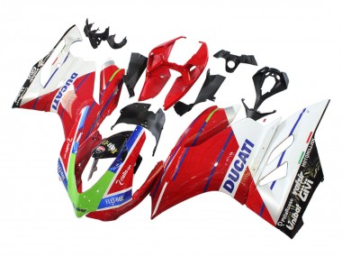 Carenados Moto Ducati Panigale 899/1199 2011-2014 - Blanco Rojo Verde Azul Negro Brillante Flex-Box Fábrica
