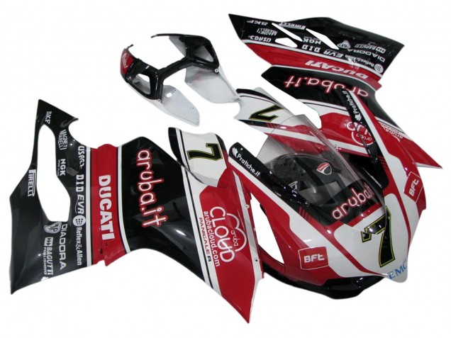 Carenados Moto Ducati Panigale 899/1199 2011-2014 - Blanco Rojo Negro Brillante Aruba.it 7 Fábrica