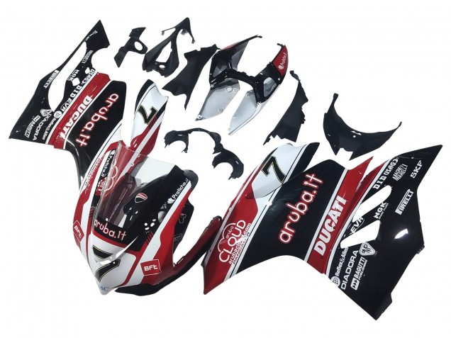 Carenados Moto Ducati Panigale 899/1199 2011-2014 - Blanco Rojo Negro Brillante Aruba.it 7 Fábrica