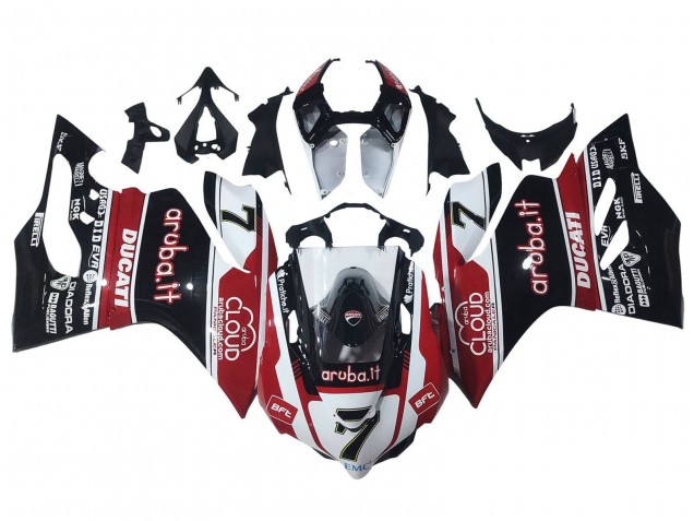 Carenados Moto Ducati Panigale 899/1199 2011-2014 - Blanco Rojo Negro Brillante Aruba.it 7 Fábrica