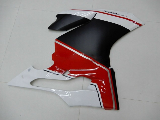 Carenados Moto Ducati 1199 2011-2014 - Blanco Rojo Negro Mate Fábrica