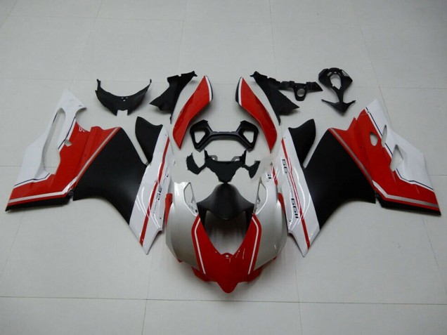 Carenados Moto Ducati 1199 2011-2014 - Blanco Rojo Negro Mate Fábrica
