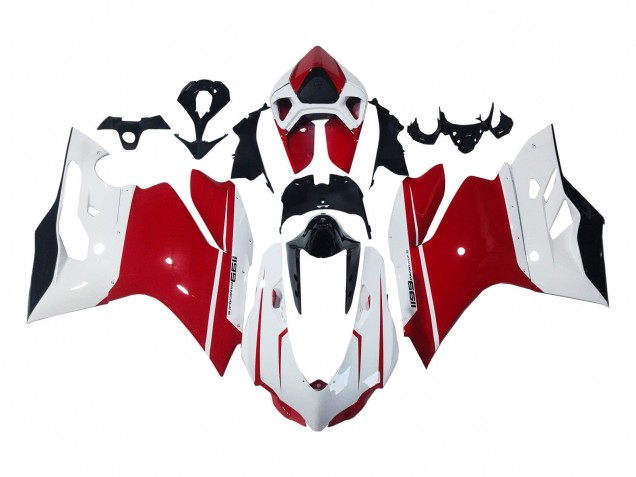Carenados Moto Ducati 1199 2011-2014 - Blanco Rojo Negro Brillante Fábrica