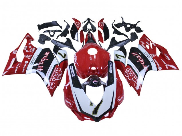 Carenados Moto Ducati 959/1299 2015-2020 - Blanco Rojo Negro Aruba 7 Fábrica