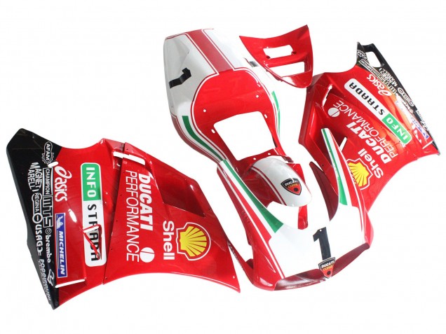 Carenados Moto Ducati 748/916/996/998 1993-2005 - Blanco Rojo Amarillo Verde Negro Brillante Performance Fábrica