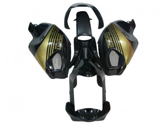 Carenados Moto Ducati Monster 696 796 1100 1100S 2008-2012 - Negro Brillante Oro Fábrica
