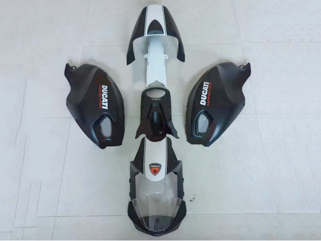 Carenados Moto Ducati Monster 696 796 1100 1100S 2008-2012 - Blanco Negro Mate Fábrica