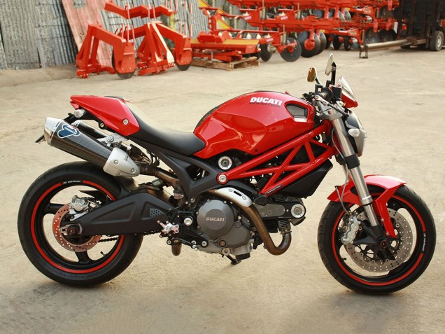 Carenados Moto Ducati Monster 696 796 1100 1100S 2008-2012 - Rojo Blanco Fábrica