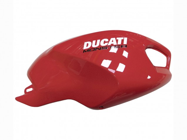 Carenados Moto Ducati Monster 696 796 1100 1100S 2008-2012 - Rojo Blanco Fábrica