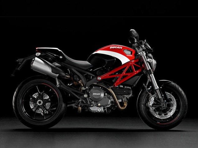 Carenados Moto Ducati Monster 696 796 1100 1100S 2008-2012 - Blanco Rojo Fábrica