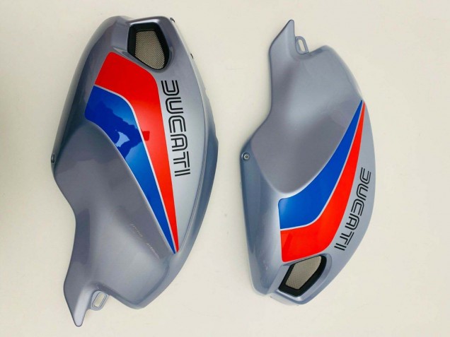 Carenados Moto Ducati Monster 696 796 1100 1100S 2008-2012 - Plata Rojo Azul Fábrica