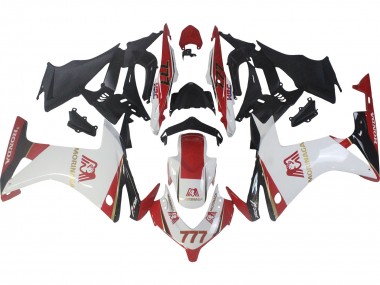 Carenados Moto Honda CBR500R 2013-2015 - Blanco Rojo Verde Negro Brillante Morinage 777 Fábrica