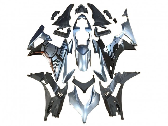 Kits Carenado Moto Honda CBR500R 2013-2015 - Plata Negro Brillante Fábrica