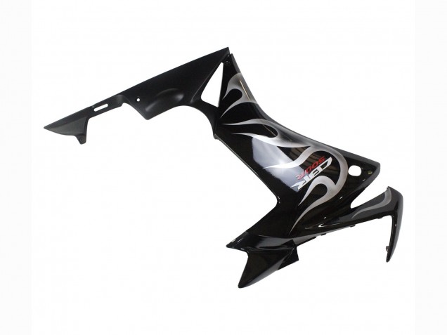 Carenados Moto Honda CBR500R 2013-2015 - Negro Brillante Plata Llama Fábrica