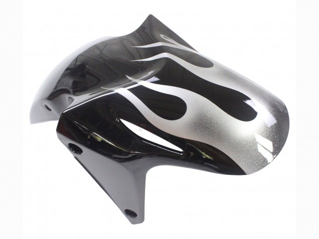 Carenados Moto Honda CBR500R 2013-2015 - Negro Brillante Plata Llama Fábrica