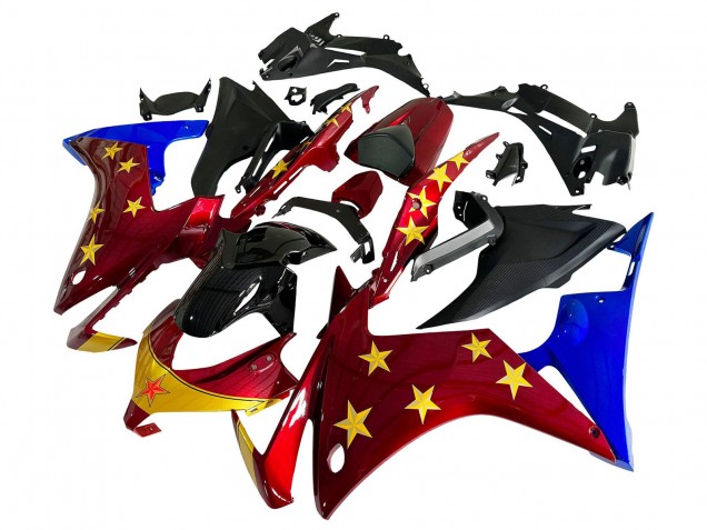 Carenados Moto Honda CBR500R 2013-2015 - Rojo Azul Amarillo Estrella Fábrica