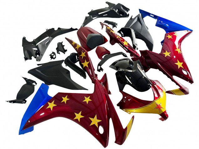 Carenados Moto Honda CBR500R 2013-2015 - Rojo Azul Amarillo Estrella Fábrica