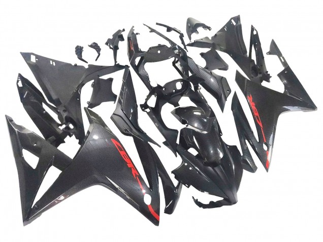 Carenados Moto Honda CBR500R 2016-2018 - Negro FibraCarbono Rojo Fábrica