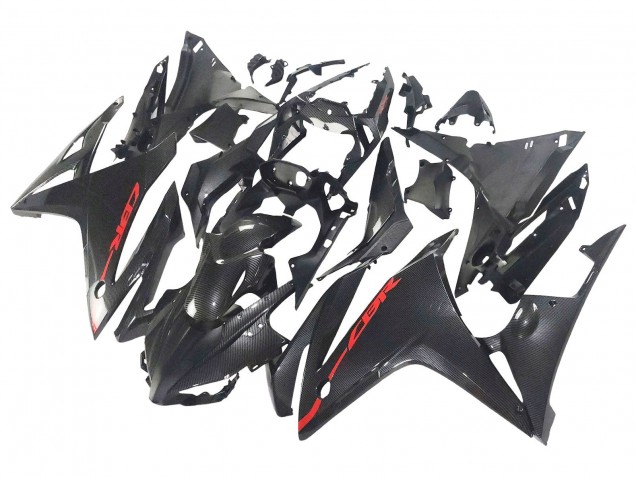 Carenados Moto Honda CBR500R 2016-2018 - Negro FibraCarbono Rojo Fábrica