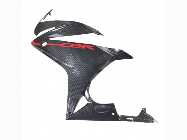 Carenados Moto Honda CBR500R 2016-2018 - Negro FibraCarbono Rojo Fábrica