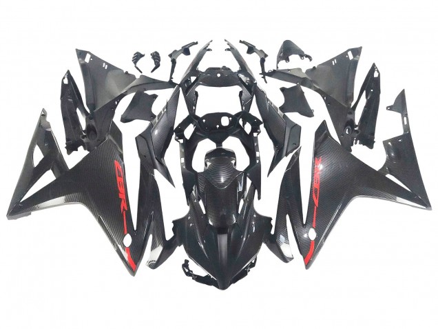 Carenados Moto Honda CBR500R 2016-2018 - Negro FibraCarbono Rojo Fábrica