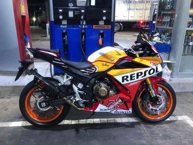 Carenados Moto Honda CBR500R 2016-2018 - Amarillo Blanco Rojo Repsol HRC Fábrica